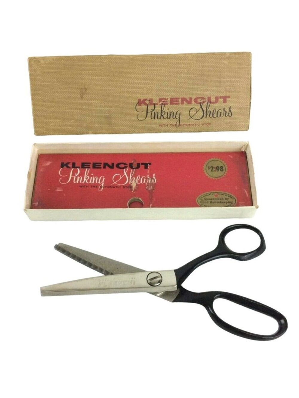 Vintage Kleencut Pinking Shears 7.5 inch With Original Box